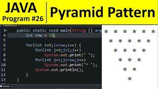 Java Program #26 - Print Reverse Pyramid Star Pattern in Java