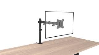 The steel articulating monitor arm installation animation. WEFFY - Workspace Efficiency!