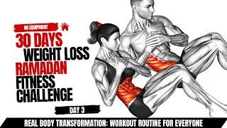 30 Day Ramadan Weight Loss Challenge | Day 3 Belly Fat Burning Workout