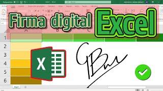 Como hacer una firma digital en excel 2020