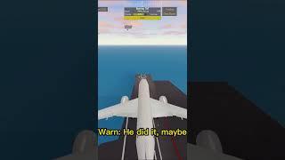 Landing an AIRLINER on an AIRCRAFT CARRIER | Pilot Training Flight Simulator | Roblox #shorts