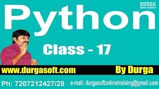 Learn Python Programming Tutorial Online Training by Durga Sir On 20-02-2018