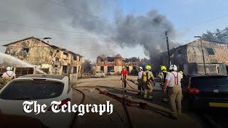 Footage reveals devastating aftermath of wildfire outbreak in Dagenham as homes destroyed