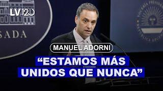 Manuel Adorni: El viaje de Milei a Italia, Inflación y auditorías sobre hospitales nacionales