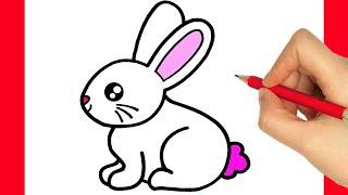 How to draw a cute bunny easy - how to draw a easter bunny step by step