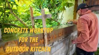 Casting a DIY Concrete Worktop  / Concrete Cill for the outdoor Kitchen.