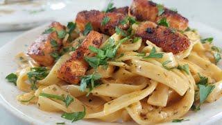 Delicious Salmon Tagliatelle  perfect dinner for 2!