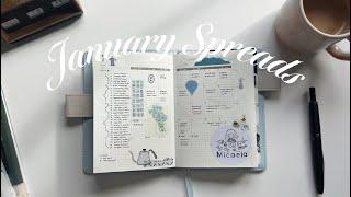 January Spreads | A6 Take a Note & A5 Sterling Ink Common Planner