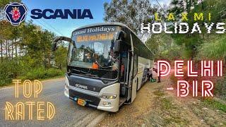 Delhi to Bir in Laxmi Holidays Scania AC Semisleeper | Best Rated Bus | Paraglide at Bir!