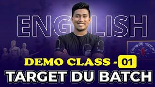 English Demo Class - 01 | Target DU Batch