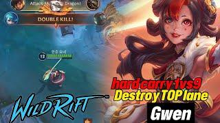 Wild rift Gwen hard carry MVP 0 death - Gwen vs Mondekaiser baron lane season 15