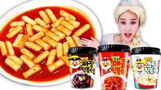 Princess Elsa Pororo TTeokbokki 엘사 공주 뽀로로 떡볶이  Mukbang JiniYum 지니얌 먹방