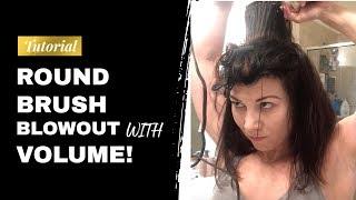 Hair Blowout With Round Brush (Blow Drying With A Round Brush Hair Tutorial)