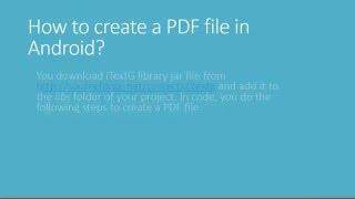 android create pdf file