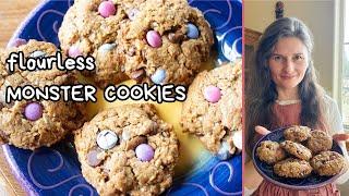 Flourless Monster Cookies | LOW CARB | GLUTEN FREE | EASY