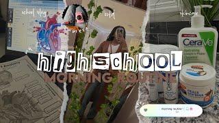 MY *realistic* 5AM HIGH SCHOOL MORNING ROUTINE! || ootd, chit chat, skincare & etc! || :)