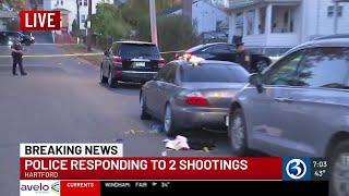 Hartford police investigates 2 early morning shootings