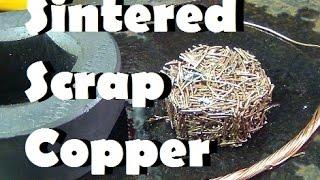 Copper parts from recycled wire sintering