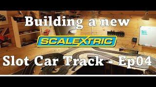 Building my 1:32 scale Scalextric Sport slot car track layout - E04 - The track is going in!