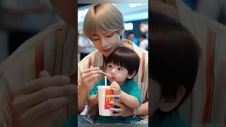 #bts# taehyung as father with family #btsarmy #army #