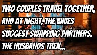 Two couples travel together, and at night, the wives suggest swapping partners. The husbands then...