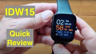 Vibeat IDW15 Apple Watch Shaped BT Calling IP68 Alexa Based Training Data Smartwatch: Quick Overview