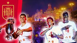 FIESTÓN de la SELECCIÓN española de fútbol en Cibeles ¡CAMPEONES DE LA EUROCOPA! | Revíve la fiesta