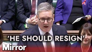 Tory leader suggests Keir Starmer should "resign" over petition