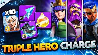 TRIPLE HERO CHARGE is UNSTOPPABLE and Fun in Clash of Clans | TH17 Attack Strategy CoC