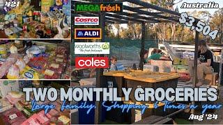 421 - Two monthly Grocery Haul, shopping 6 times a year, large family - Off Grid Australia