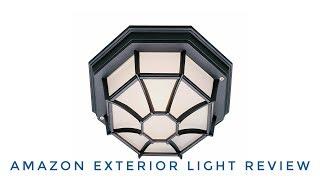 $15 Amazon Outdoor Fixture!! ► Exterior Light Fixture Unboxing ◄ Flushmount Globe Lantern