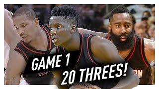 James Harden, Trevor Ariza & Clint Capela Game 1 Highlights vs Spurs 2017 WCSF Playoffs - UNREAL!