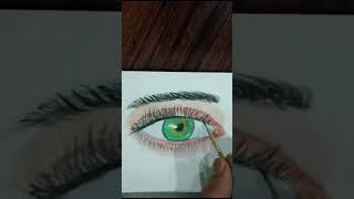 Draw an eye with watercolour #youtubeshorts  #shorts #shortfeed