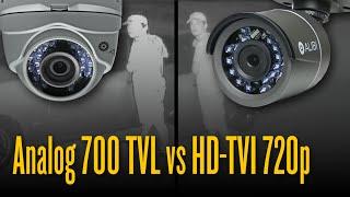 Security Camera Comparison | HD-TVI 720p vs Analog 700 TVL