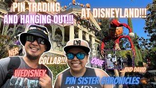 Pin Trading at Disneyland | Hanging Out w/ Pin Sister Chronicles | Odie & David | Collab & Challenge