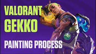 VALORANT Gekko illustration painting process