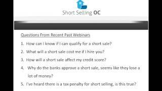 Short Sale Help Webinar for California 2013 | Learn the Short Sale Process