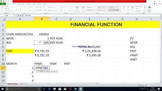 Excel Financial Functions in hindi( pmt ppmt ipmt) | ICL CLASSES | RAHUL SINGH | PV ,FV , NPER