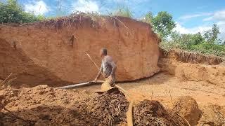 Close Call As Man Collapses Soil Bank