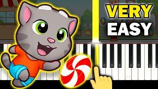 Talking TOM CANDY RUN - VERY EASY Piano tutorial