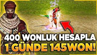 400 WONLUK HESAPLA 1 GÜNDE 145 WON KASMAK!  ( PARA YAĞIYOR! ) | Metin2 Sıfırdan#25