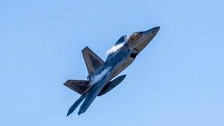 RAAF Base Williamtown arrival: USAF F-22A Raptor