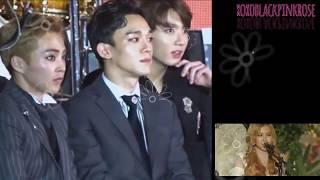 EXO & BTS's Jungkook reaction on Rosé's Acoustic Performance