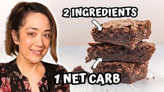 These 1 Net Carb Brownies Only Have 2 Ingredients!