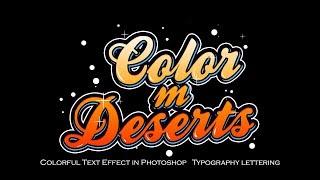 Colorful Text Effect in Photoshop   Typography lettering