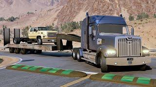 Trucks and Cars vs Speed Bumps #90 | BeamNG Drive | Truck &Too