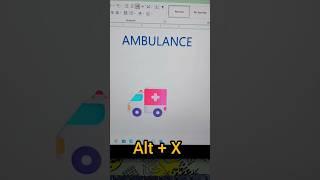 Ambulance shortcut key Ms word #winword #shortcutkeys #symbols #tech