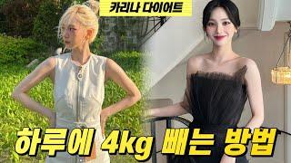 에스파 카리나 다이어트 하루에 4kg 빼는 방법