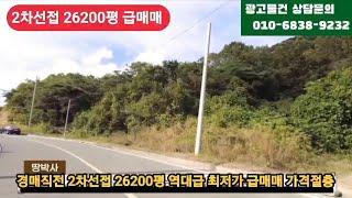 경매직전 26200평 역대급 최저가      2차선접 말도안되는 급매가격