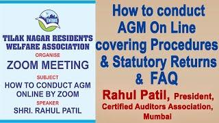 How to conduct Annual General Meeting Online : Rahul Patil